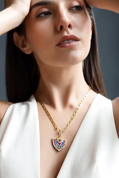 Veronica Embellished Pendant Necklace 