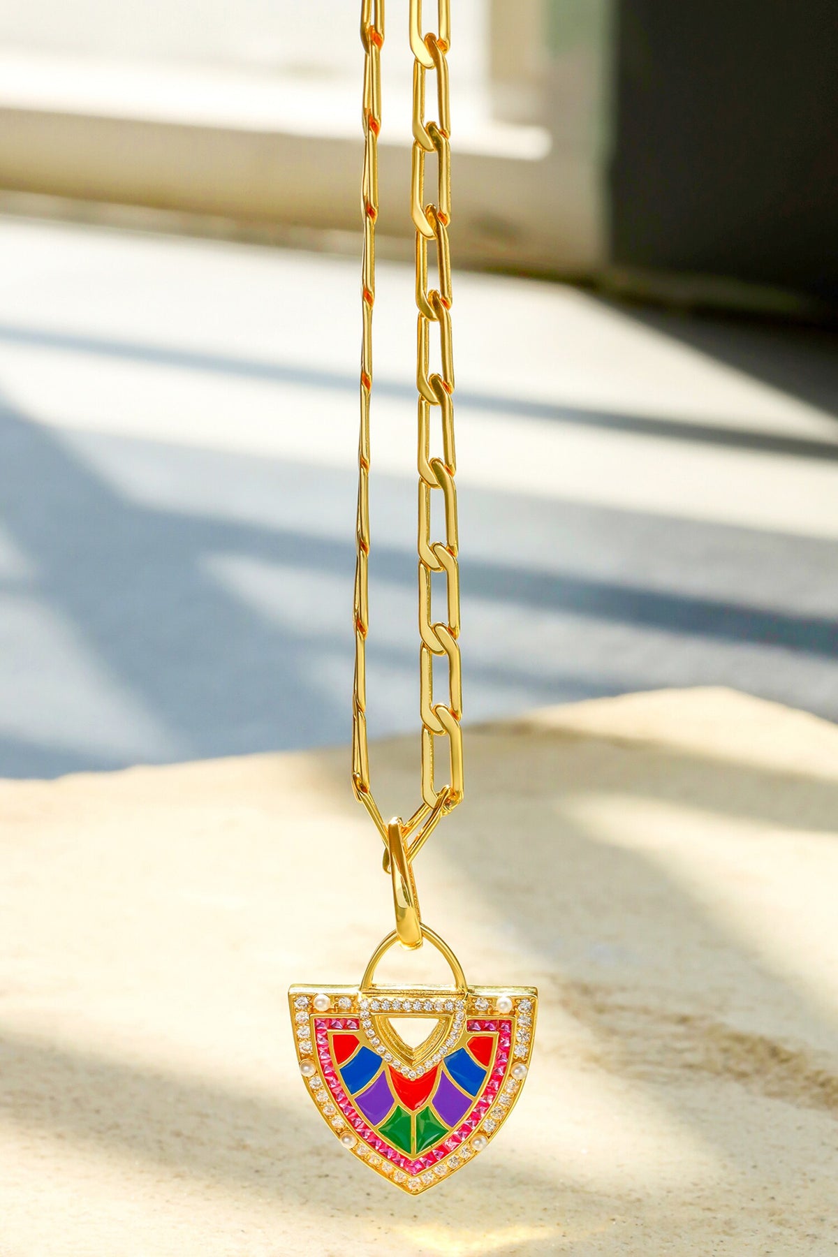 Veronica Embellished Pendant Necklace 