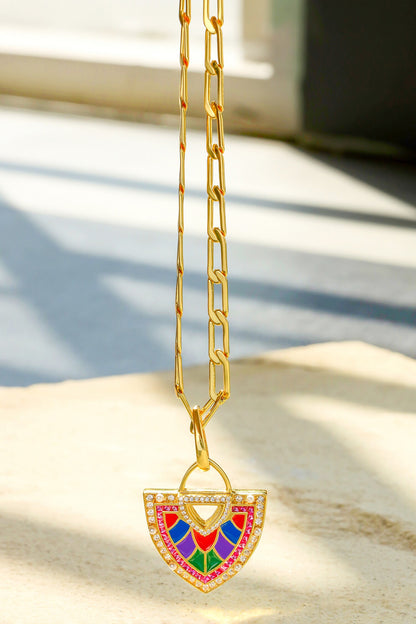 Veronica Embellished Pendant Necklace 