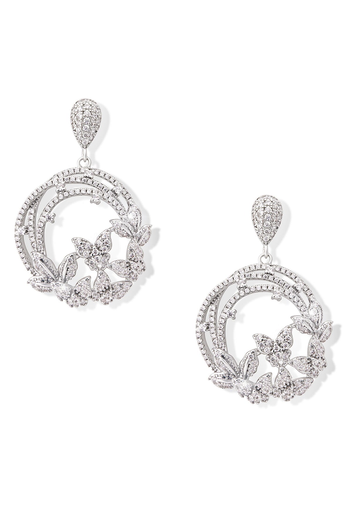 Flutter Embellished Dangler Earrings 