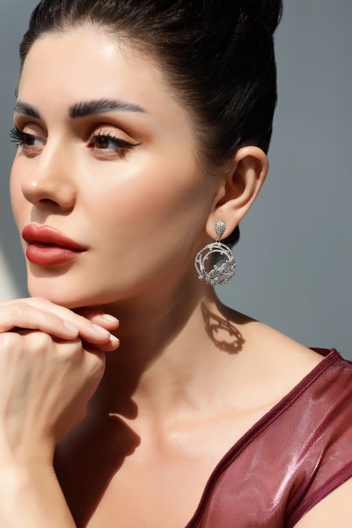 Flutter Embellished Dangler Earrings 