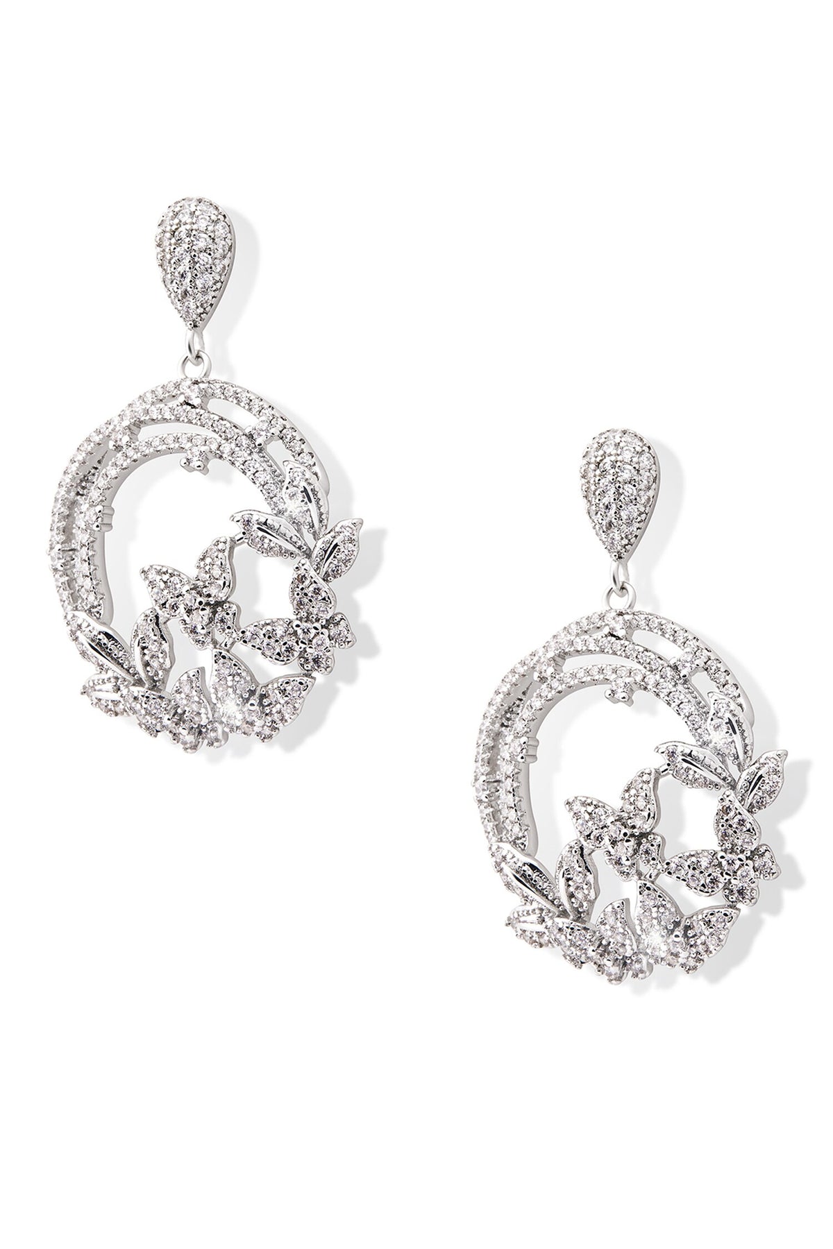 Flutter Embellished Dangler Earrings 