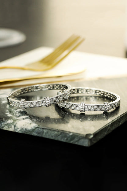 Labyrinth Stone Embellished Hoops 