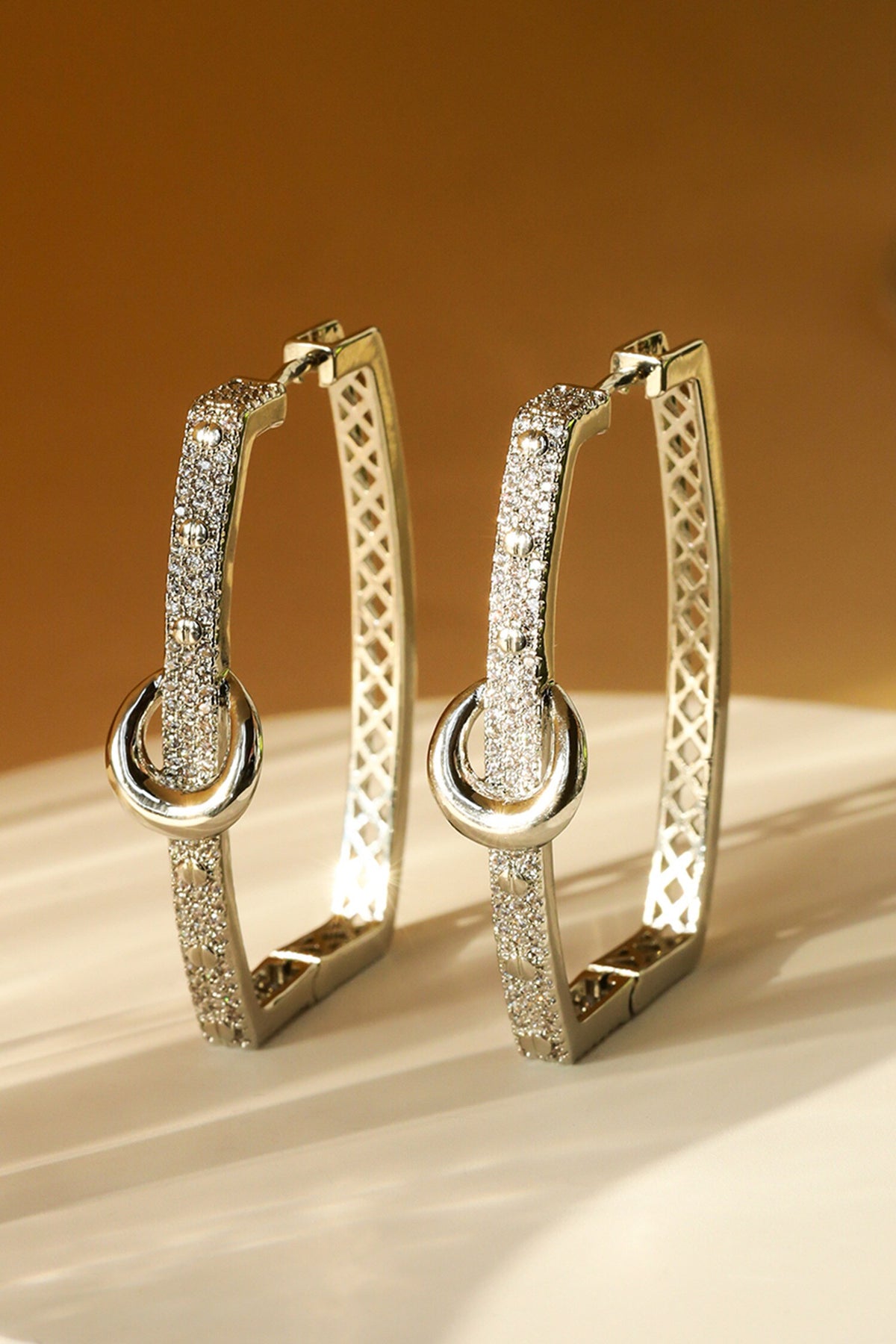 Woodland Lore Embellished Square Hoops 