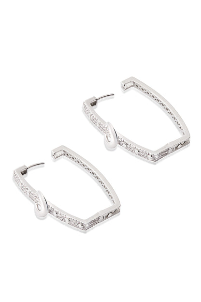 Woodland Lore Embellished Square Hoops 