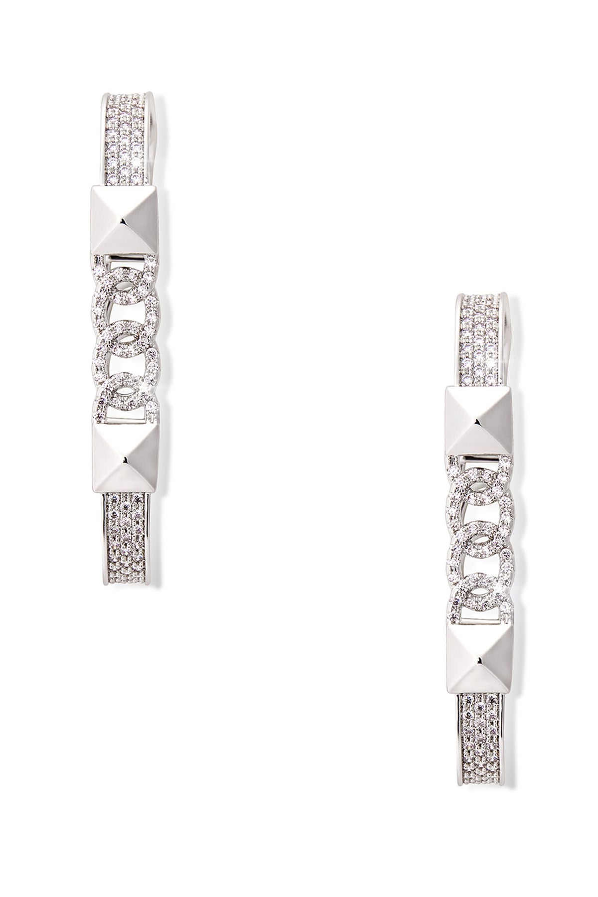 Willows Veil Embellished Hoops 