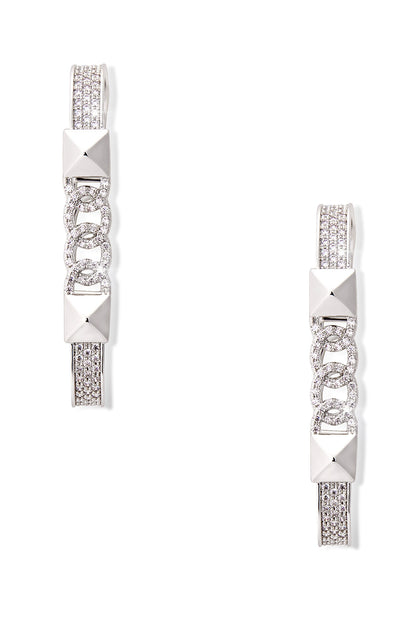 Willows Veil Embellished Hoops 