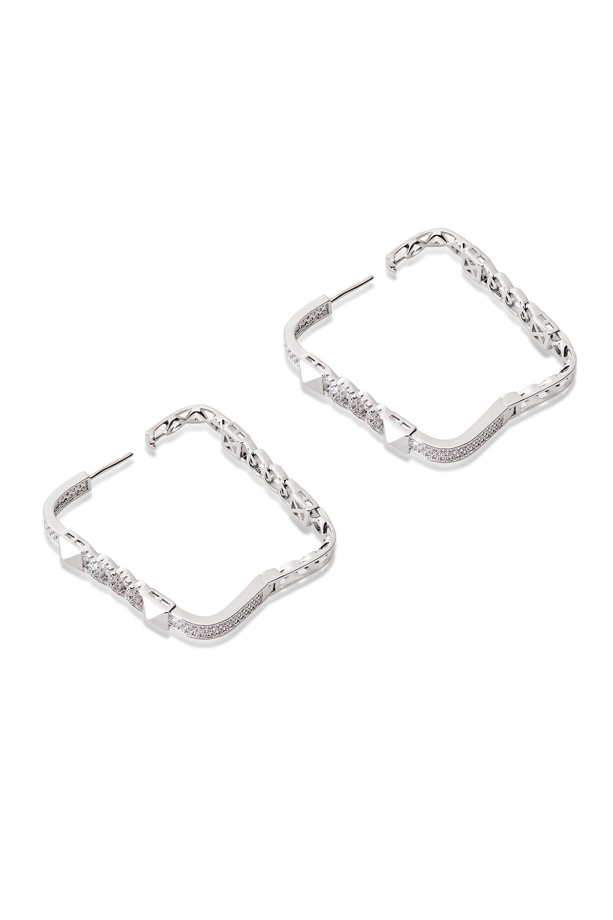 Willows Veil Embellished Hoops 