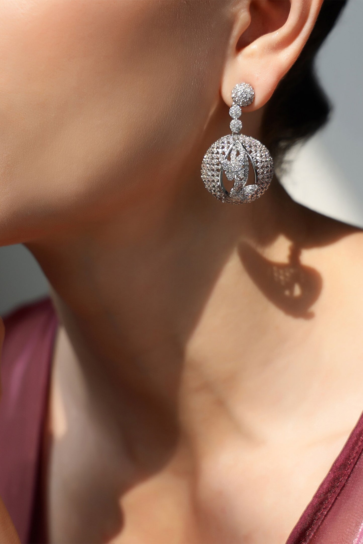 Forest Nest Ball Embellished Earrings 