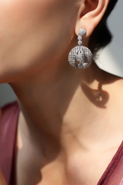 Forest Nest Ball Embellished Earrings 