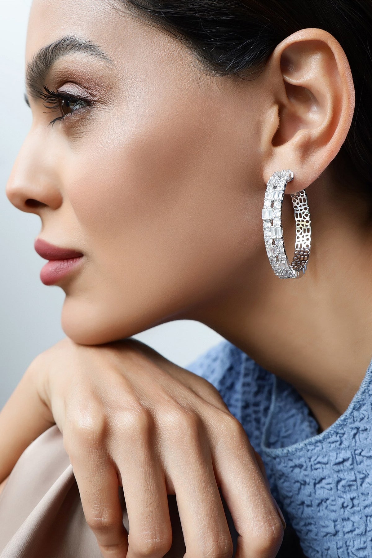 Enigma Stone Cluster Hoops 