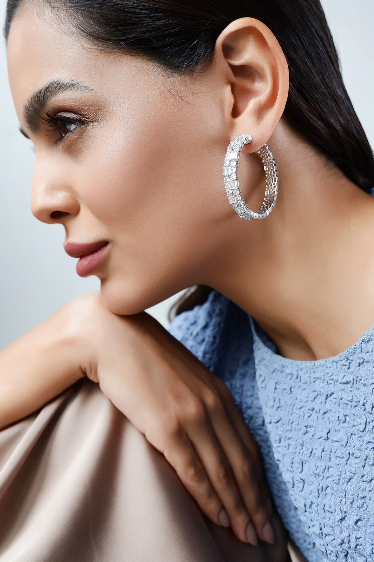 Enigma Stone Cluster Hoops 