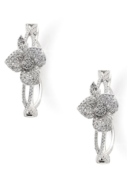 Hermias Heart Embellished Intervined Hoops 