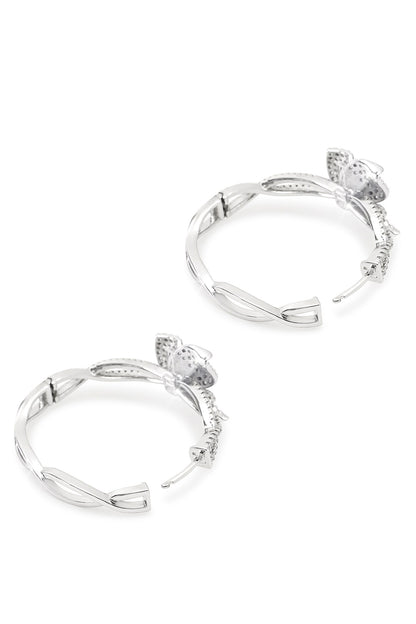 Hermias Heart Embellished Intervined Hoops 