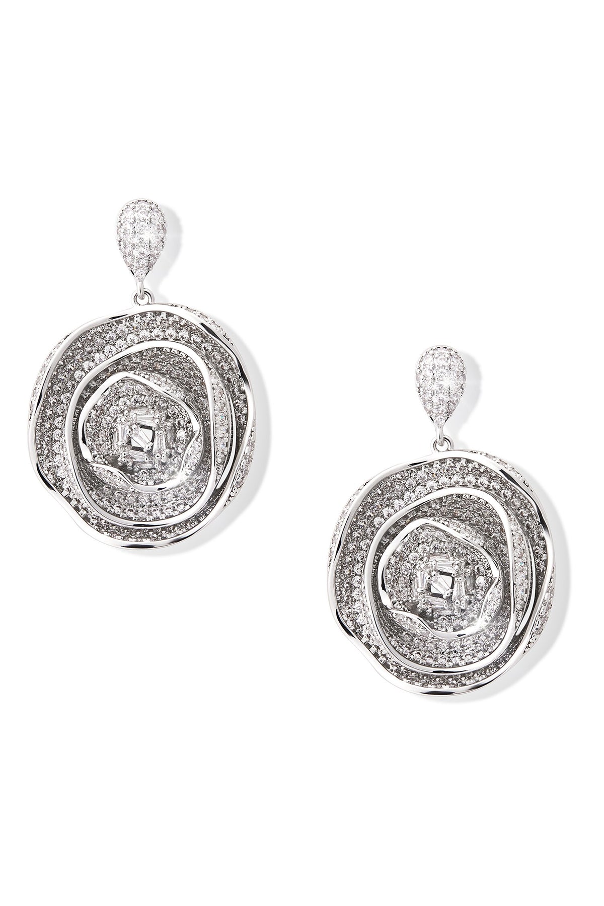 Flame of the Forest Rose Embellished Earrings 