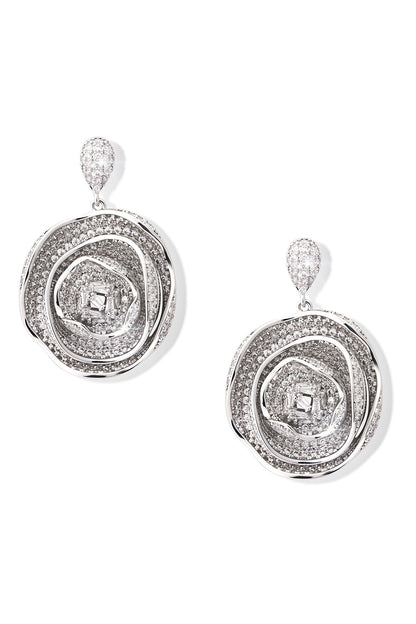 Flame of the Forest Rose Embellished Earrings 