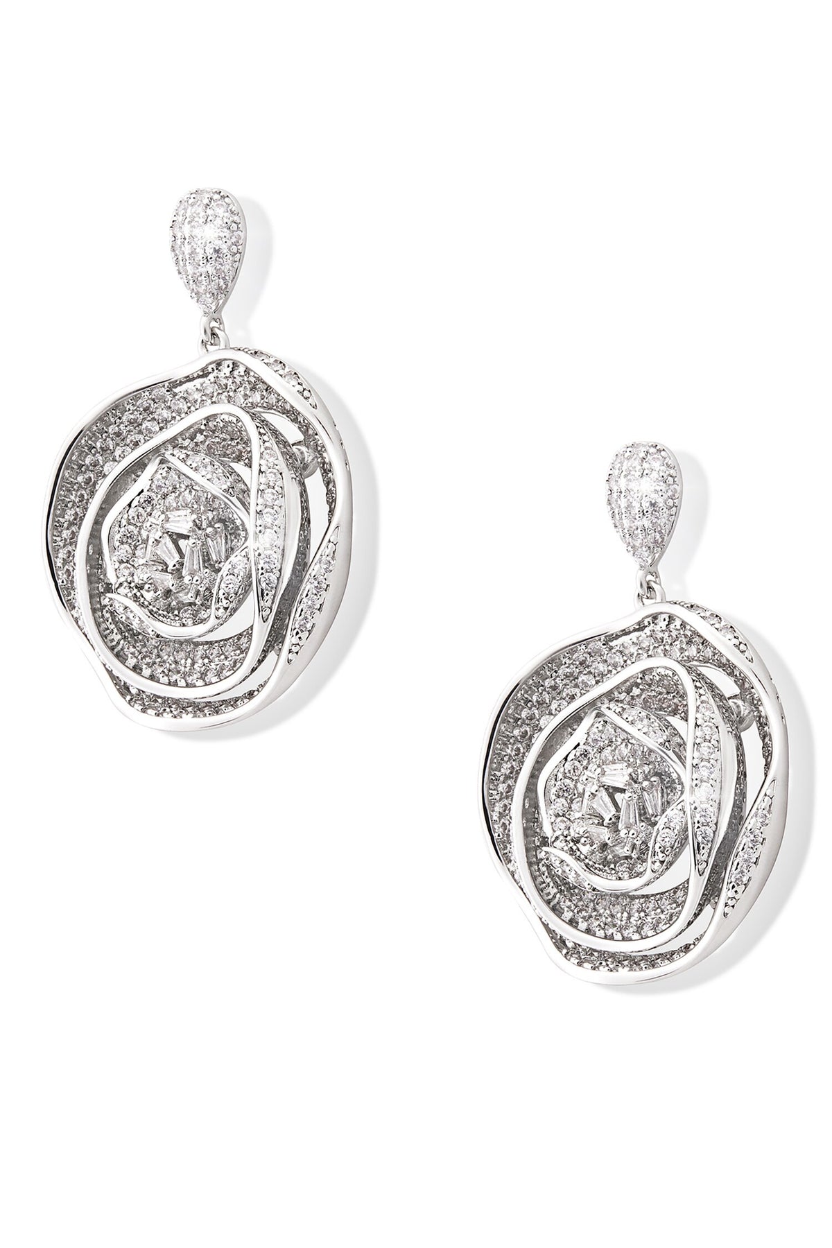 Flame of the Forest Rose Embellished Earrings 