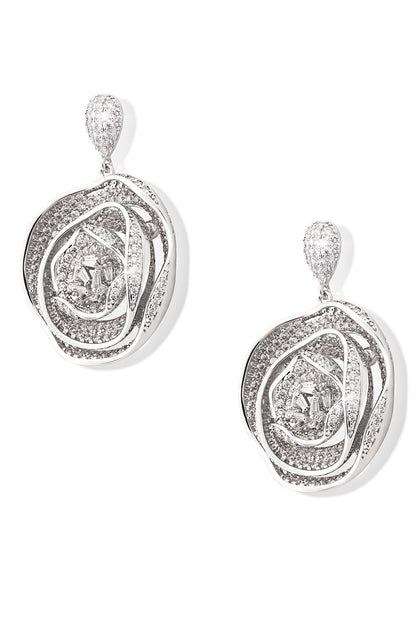 Flame of the Forest Rose Embellished Earrings 