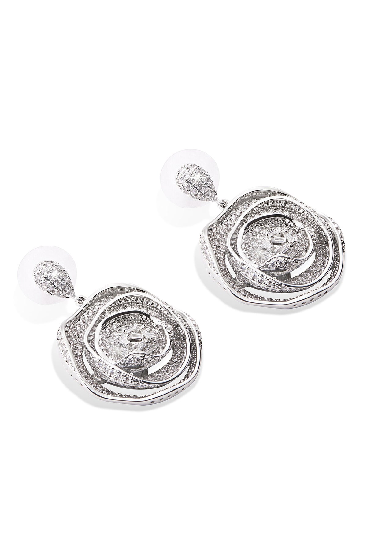 Flame of the Forest Rose Embellished Earrings 