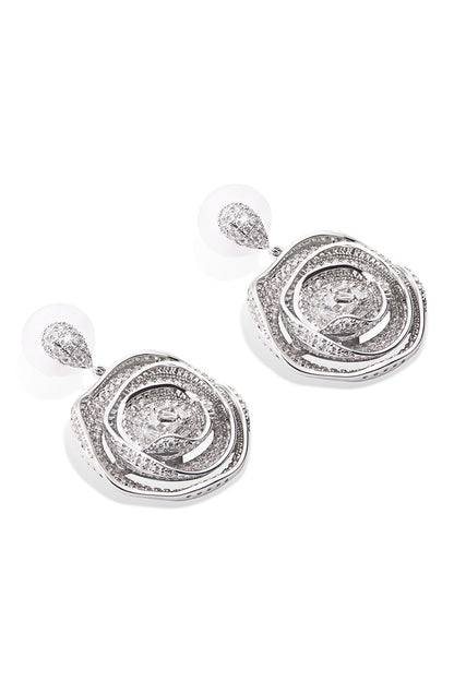 Flame of the Forest Rose Embellished Earrings 