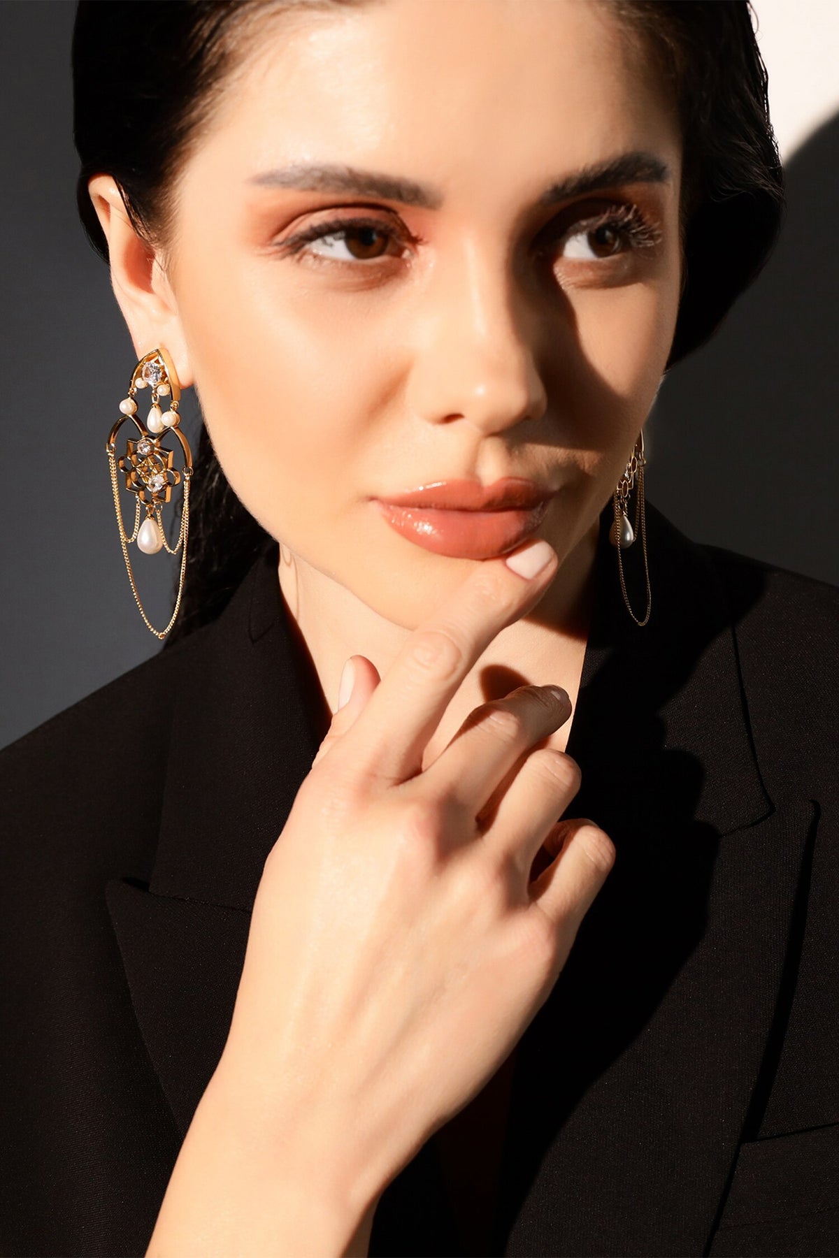 Ingress Floral Carved Cutwork Earrings 