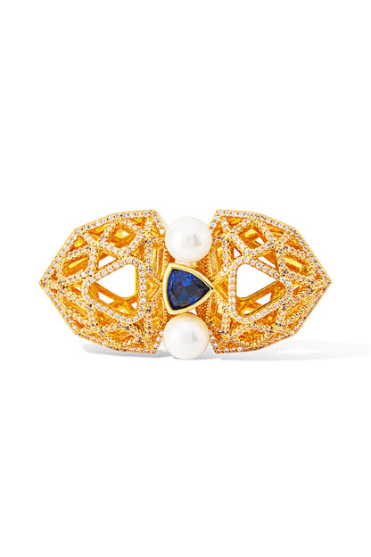 Felicity Geometric Carved Ring 