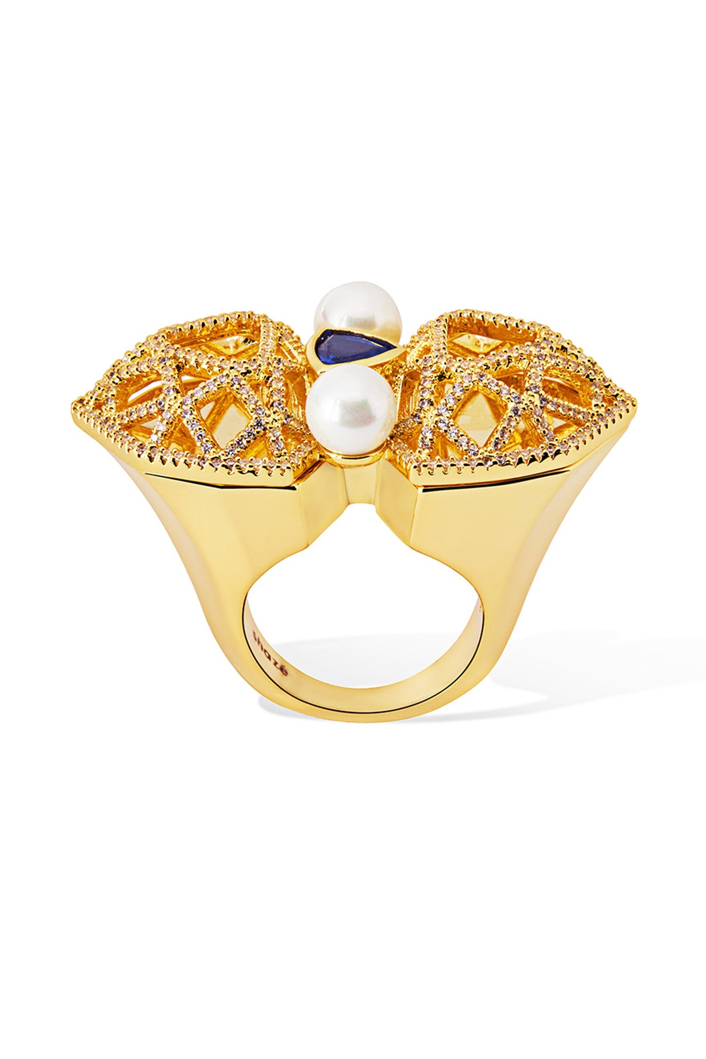 Felicity Geometric Carved Ring 