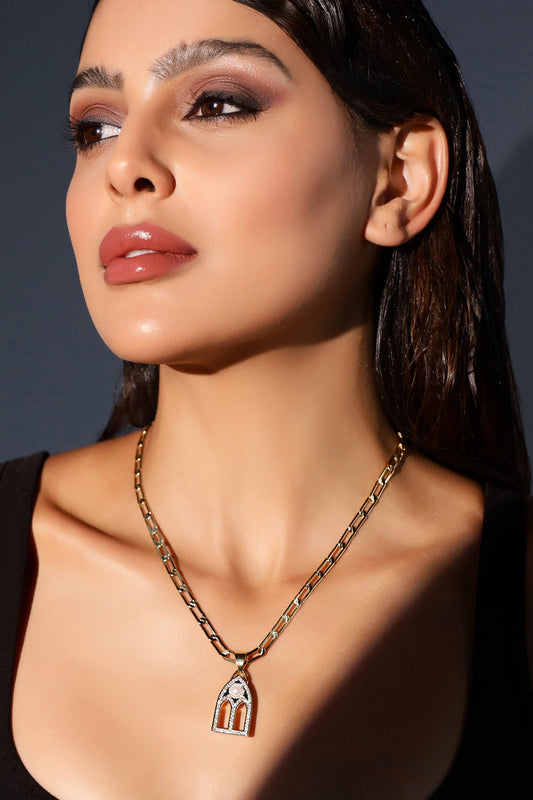Nicoletta Mughal Carved Pendant Necklace 