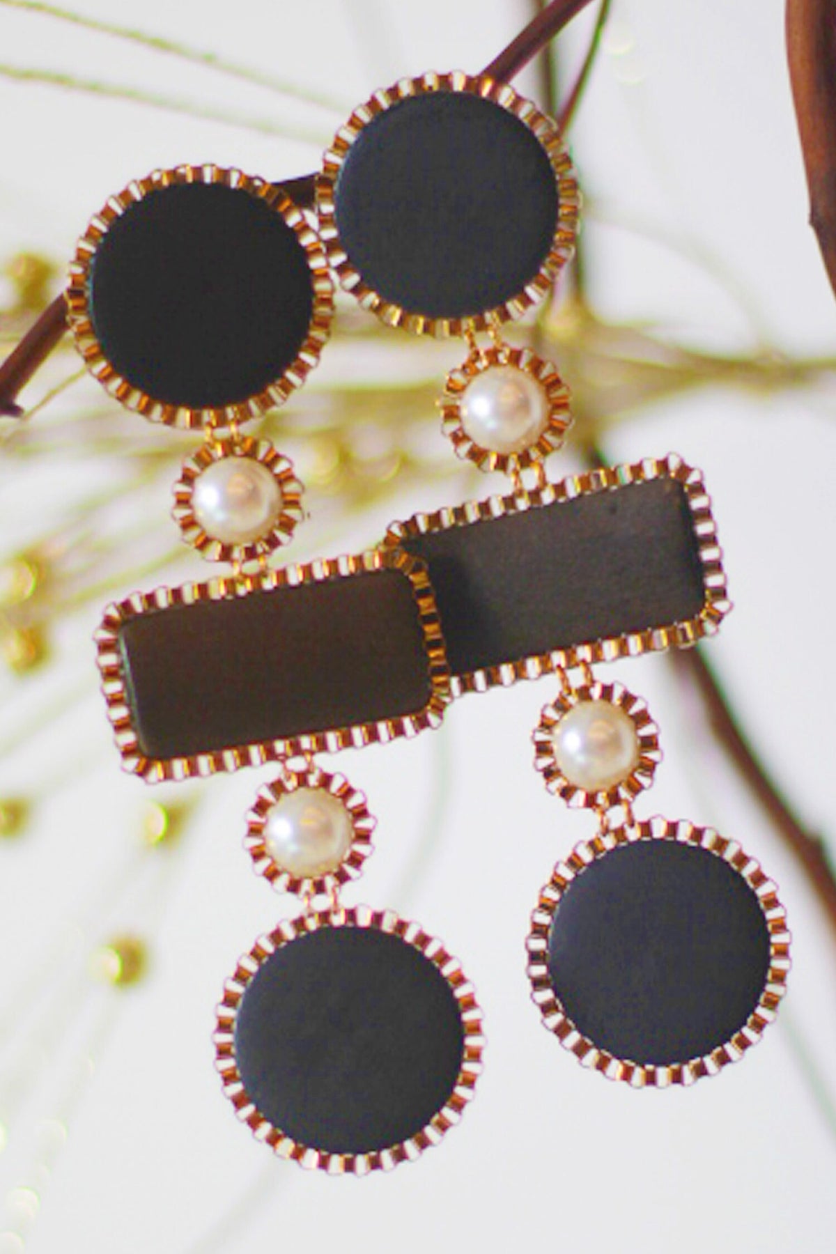 Sustainable Cascading Sawdust Earrings 