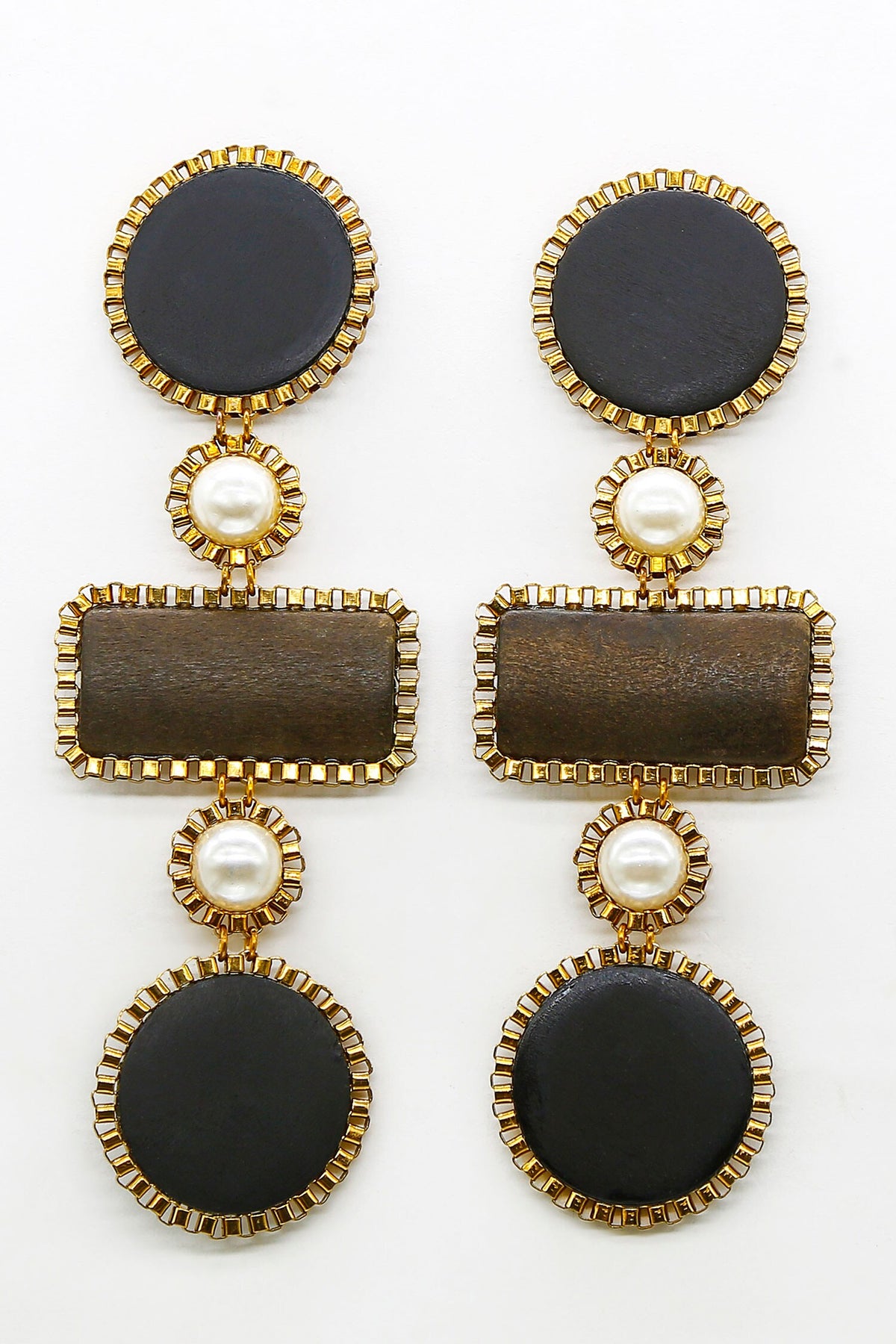 Sustainable Cascading Sawdust Earrings 