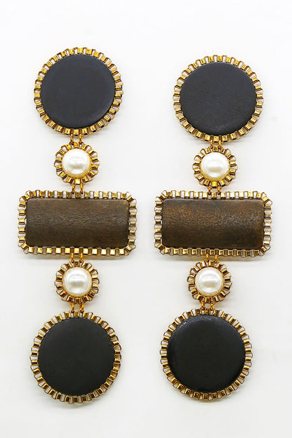 Sustainable Cascading Sawdust Earrings 