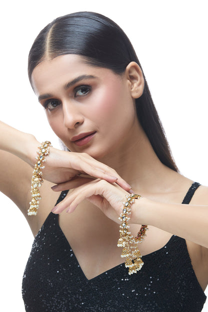 Natural Stone Embellished Bangle 