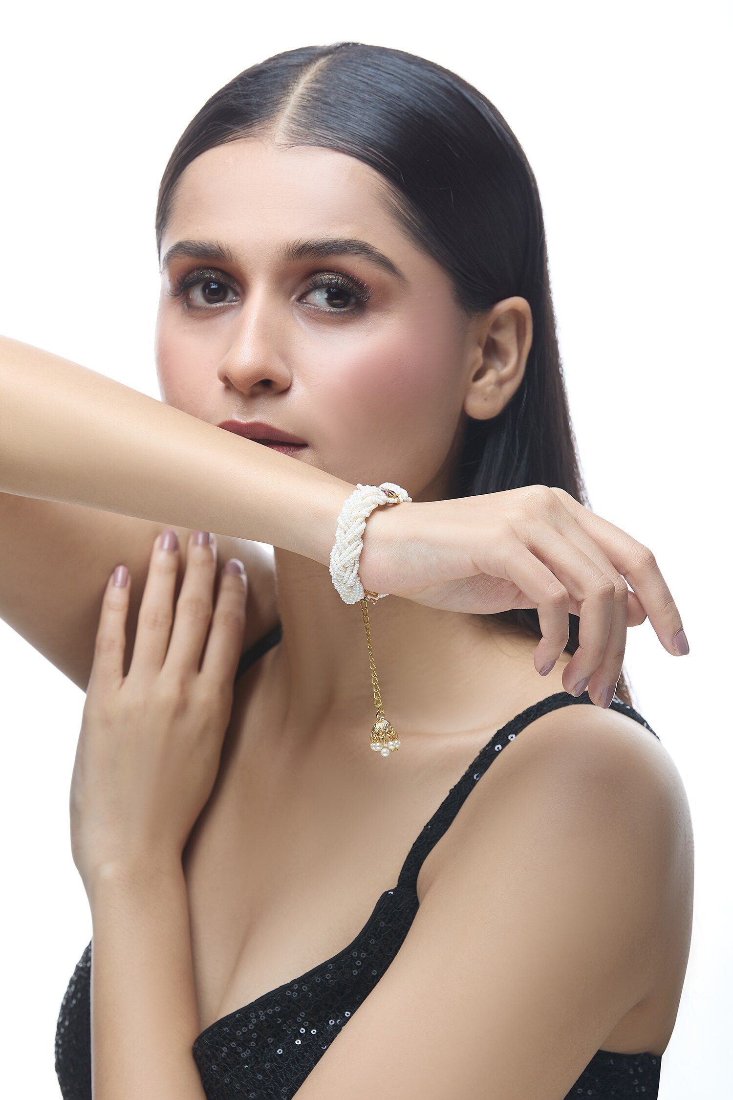 Natural Stone Embellished Bracelet 
