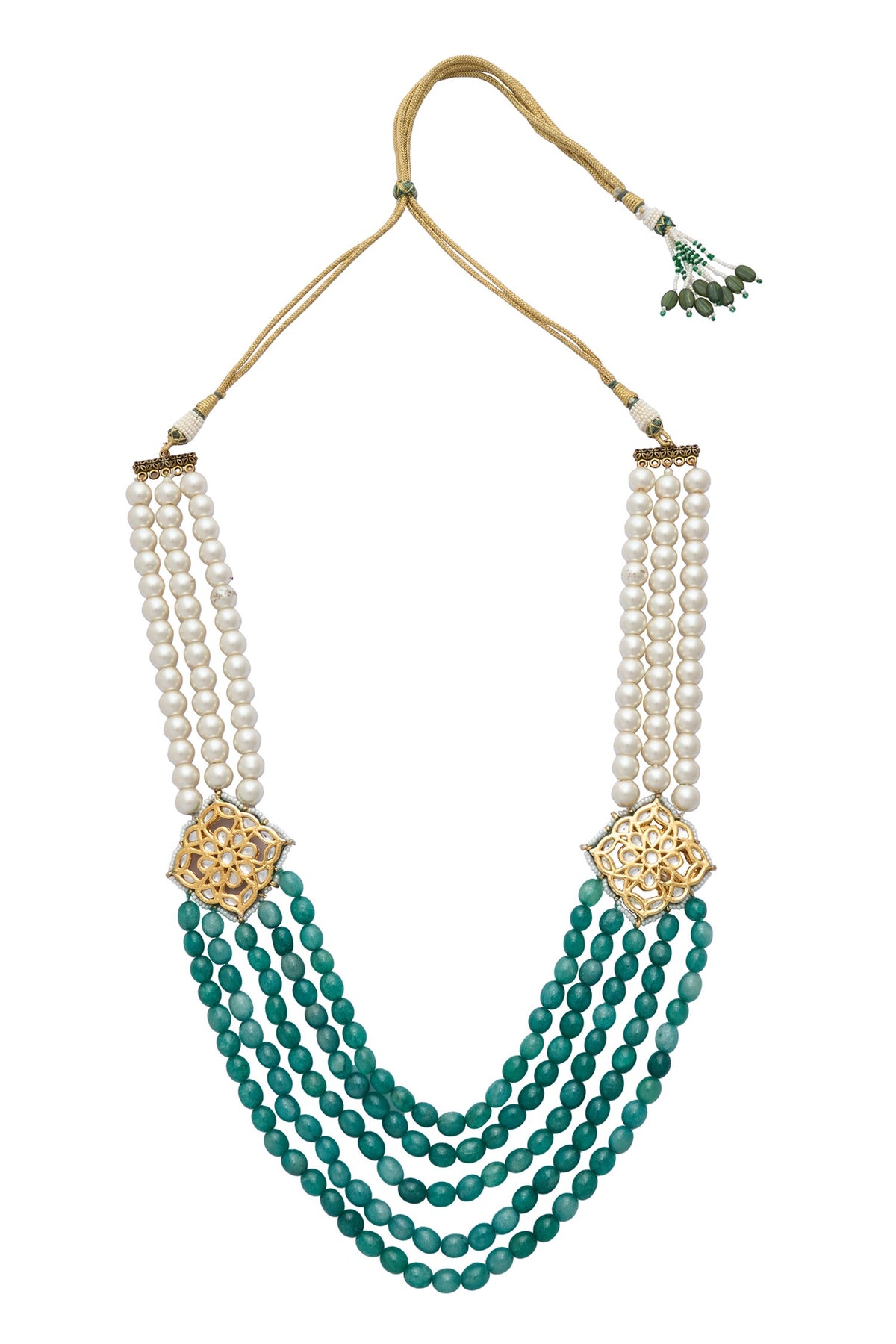 Layered Stone Work Necklace 