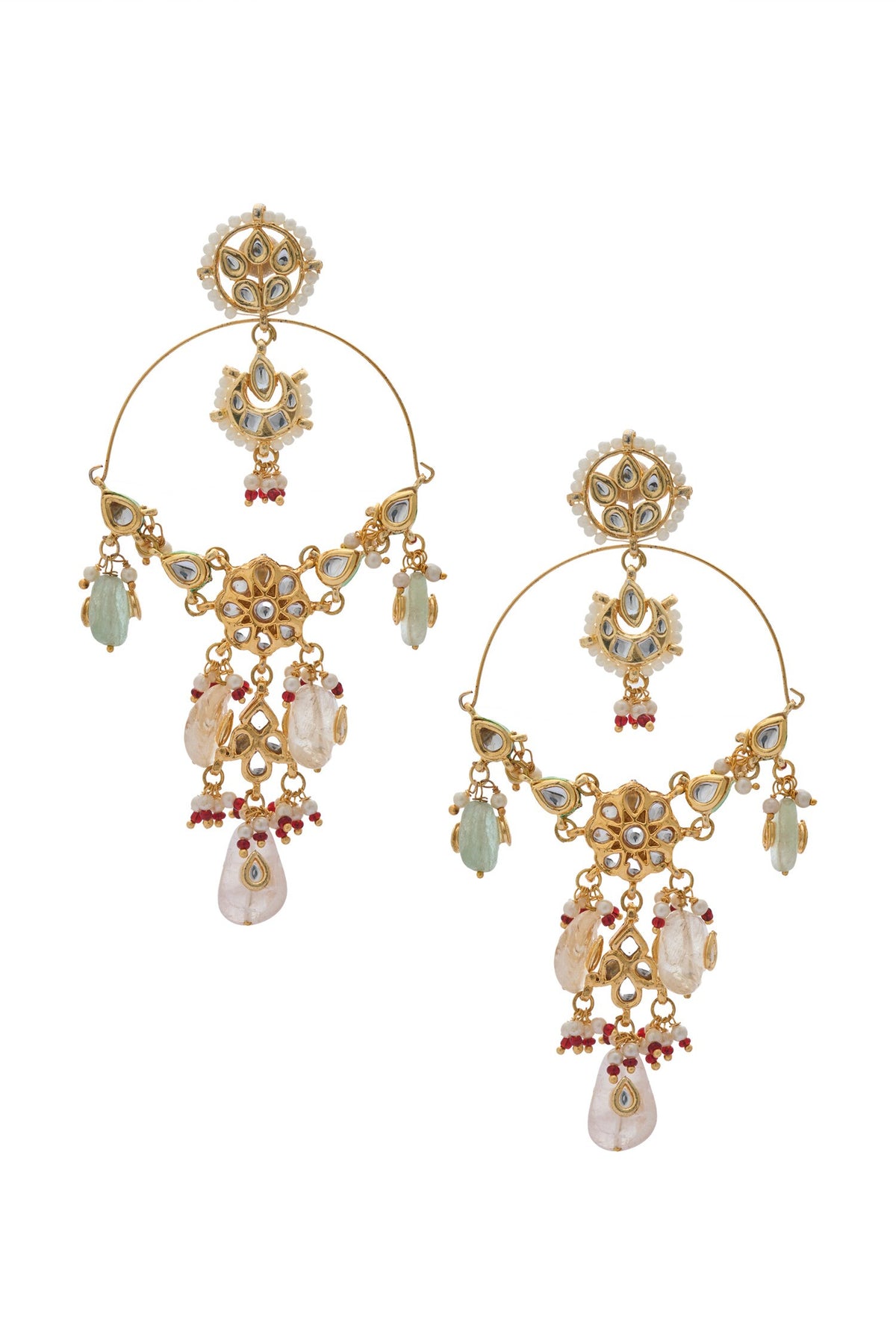 Floral Carved Cutwork Earrings 