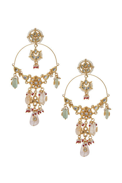 Floral Carved Cutwork Earrings 