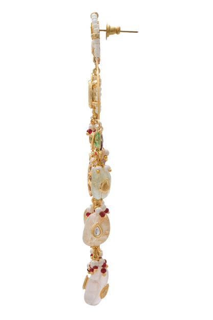 Floral Carved Cutwork Earrings 