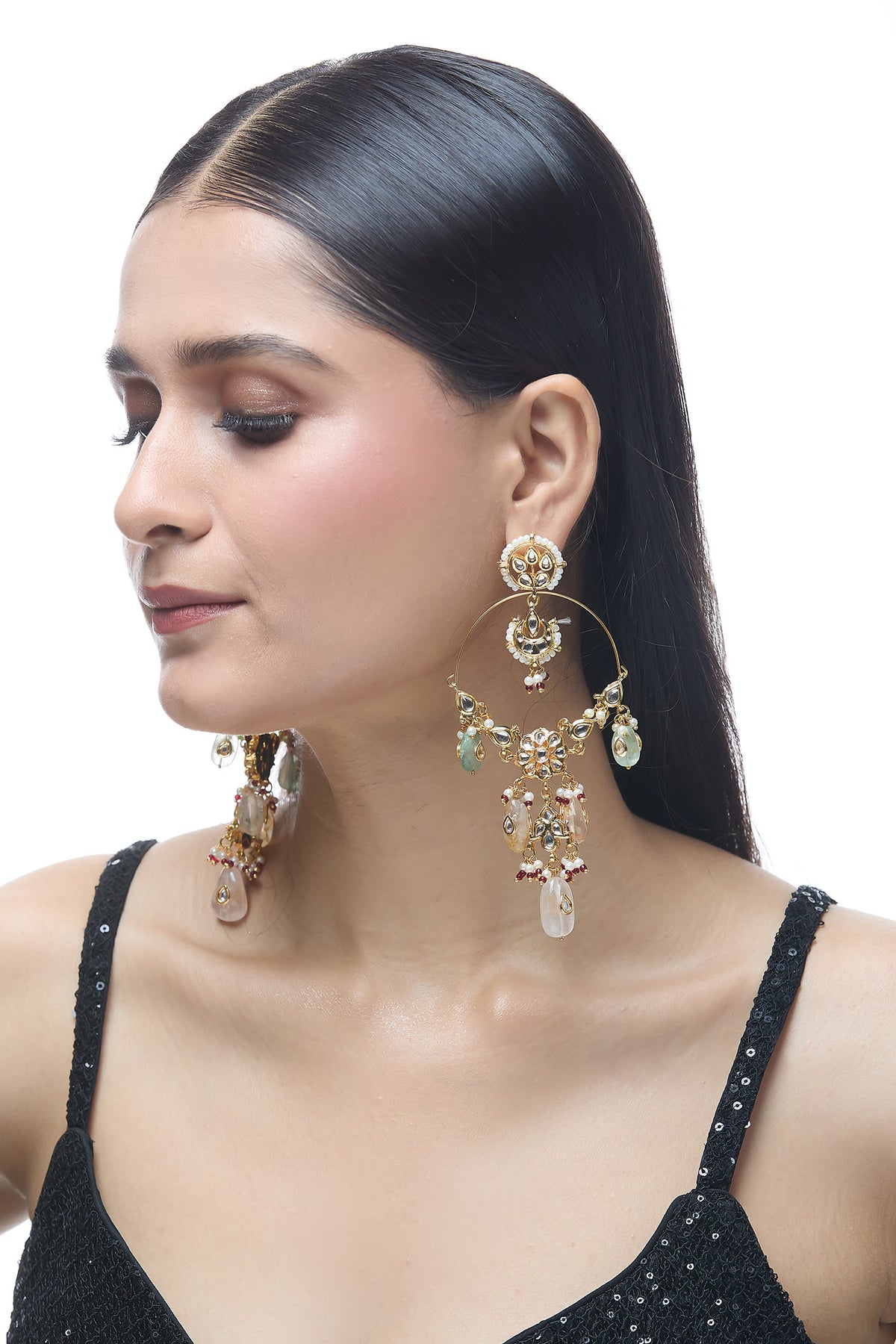 Floral Carved Cutwork Earrings 