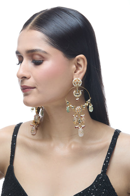 Floral Carved Cutwork Earrings 