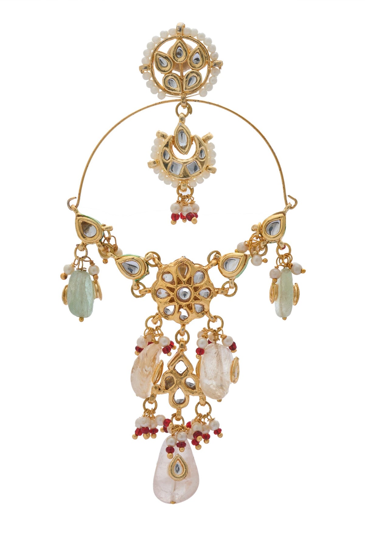 Floral Carved Cutwork Earrings 