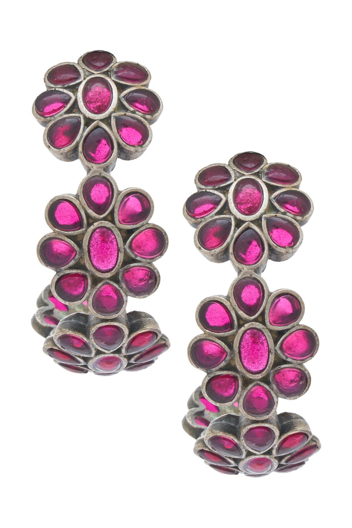 Floral Carved Hoops 