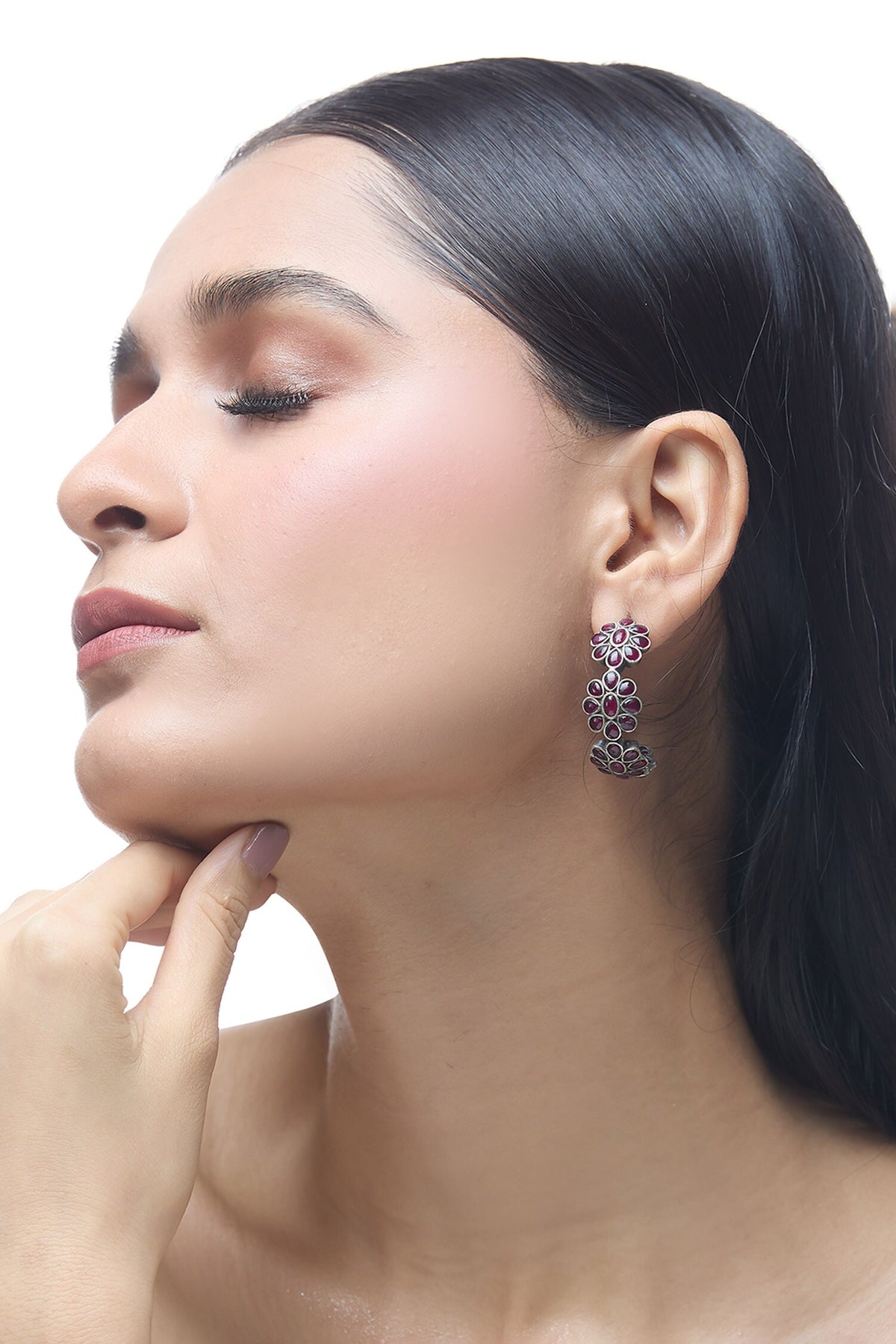 Floral Carved Hoops 