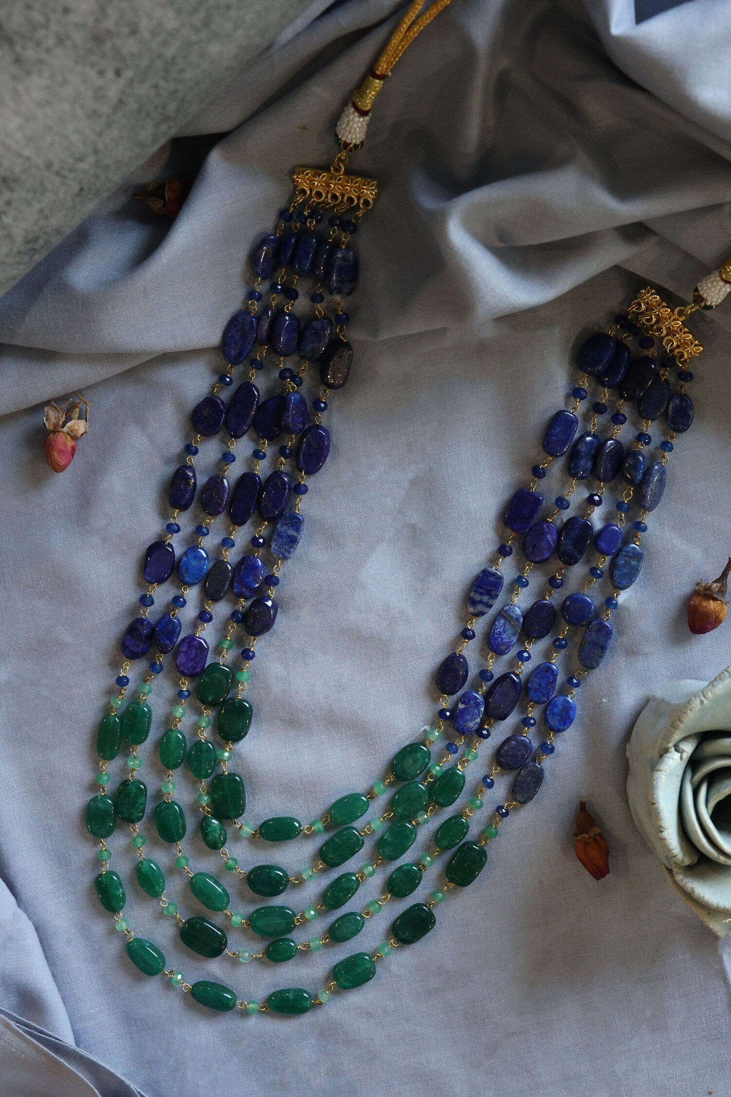 Stone Embellished Layered Necklace 