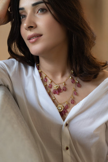 Kundan Embellished Layered Necklace 