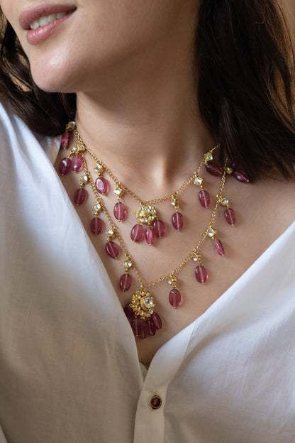 Kundan Embellished Layered Necklace 