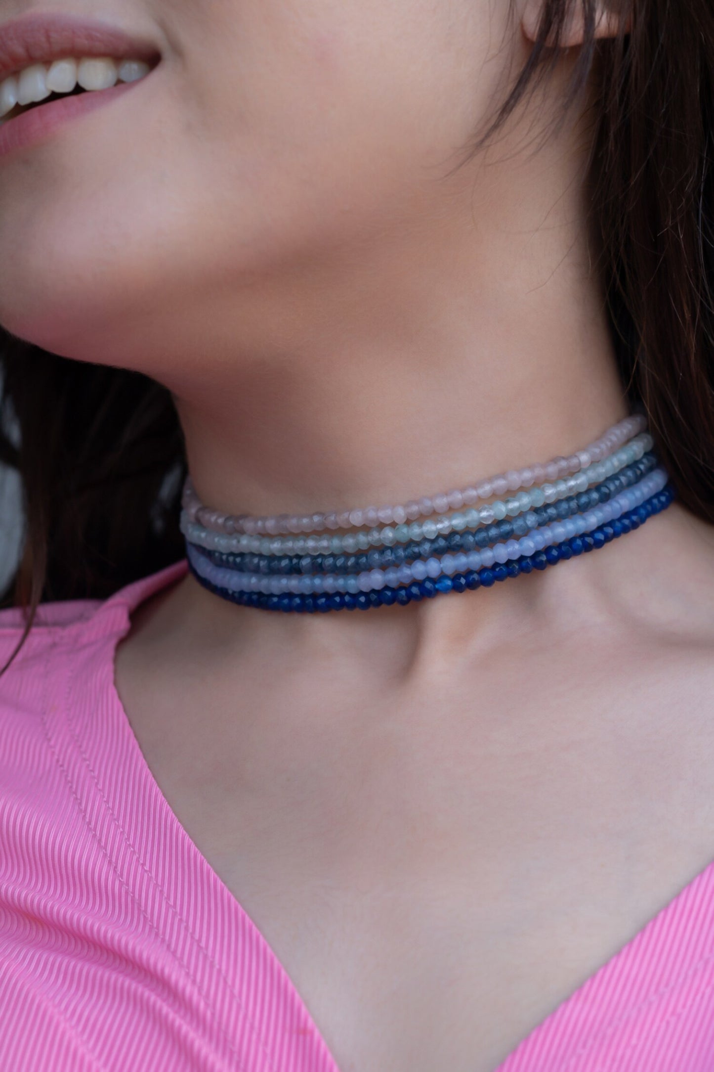 Onyx Stone Stacked Choker 