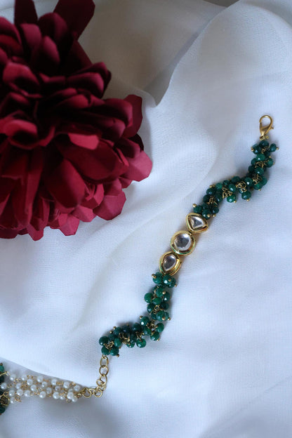 Kundan & Onyx Embellished Bracelet 