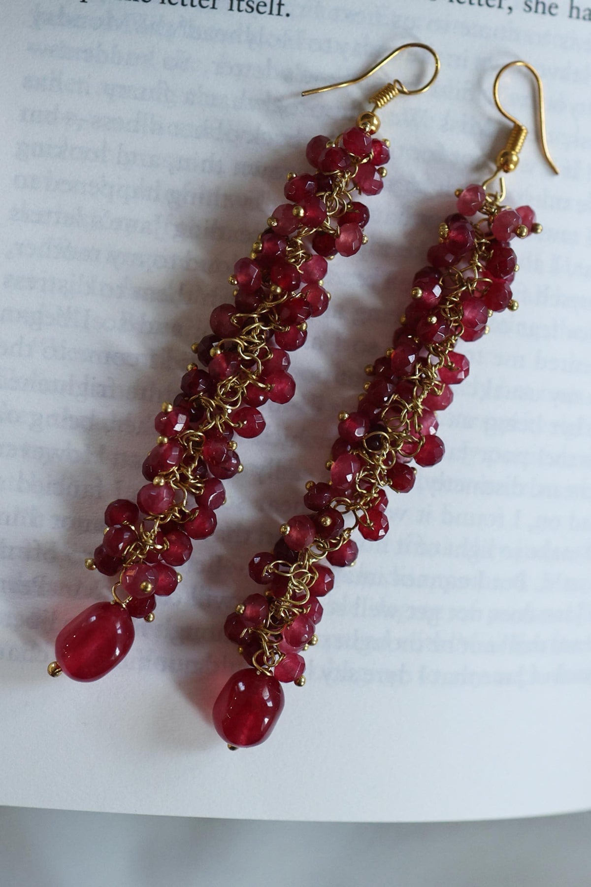 Onyx Stone Clustered Danglers 