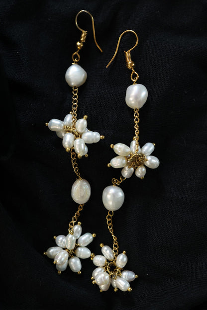 Baroque Pearl Cluster Danglers 