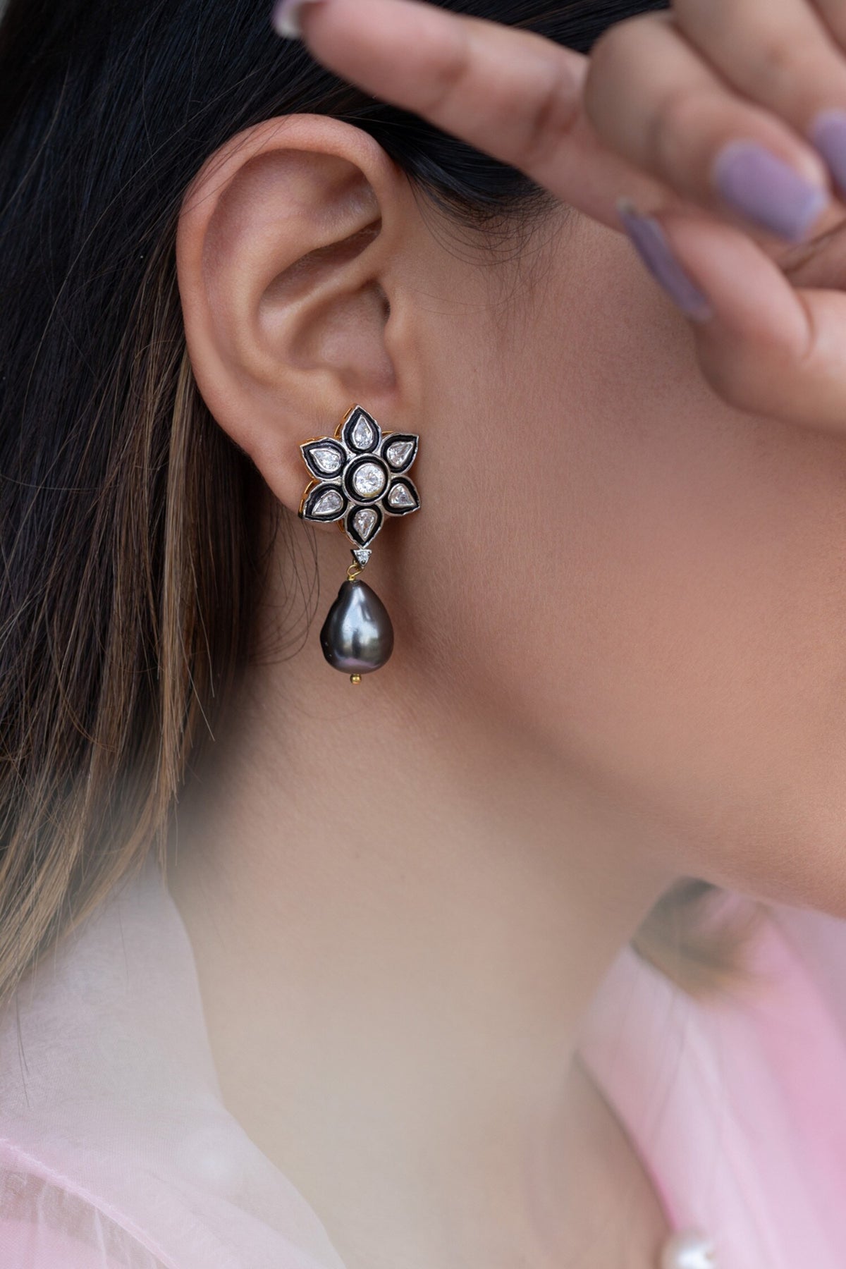 Polki & Pearl Embellished Earrings 